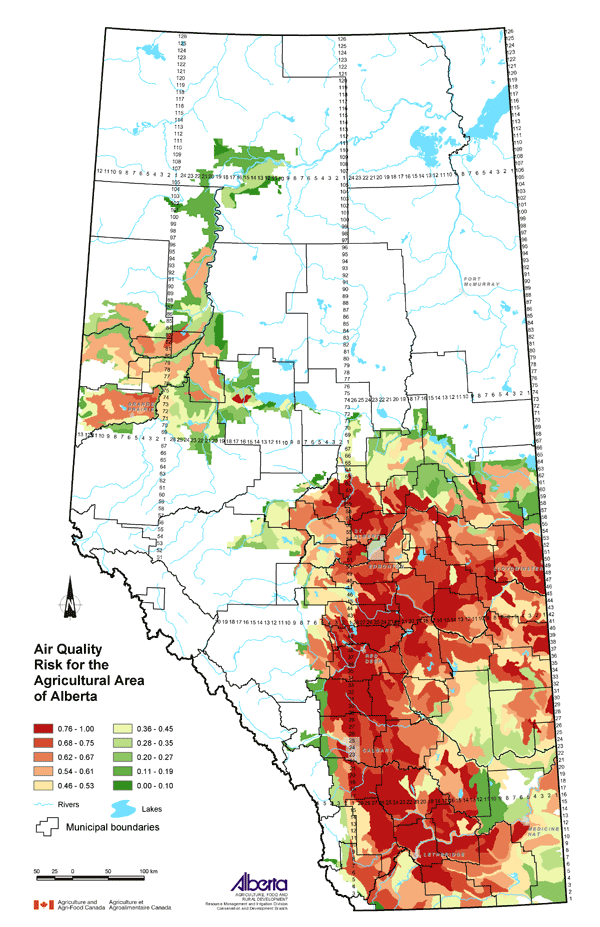 Agricultural Land Resource Atlas of Alberta Air Quality Risk for the