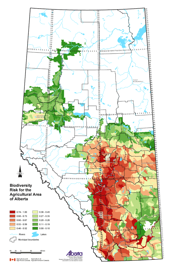 Agricultural Land Resource Atlas of Alberta - Biodiversity Risk for the